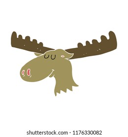 flat color illustration of moose