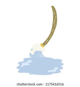 ilustración de color plano de mop