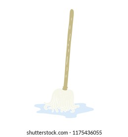 flat color illustration of mop
