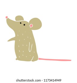 flat color illustration of mouse