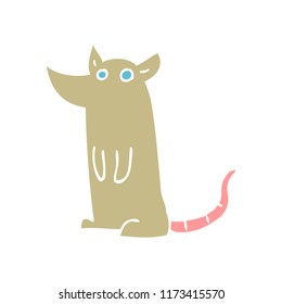 ilustración de color plano del ratón