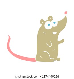 flat color illustration of mouse