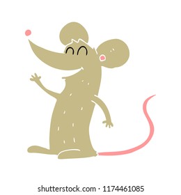 flat color illustration of mouse