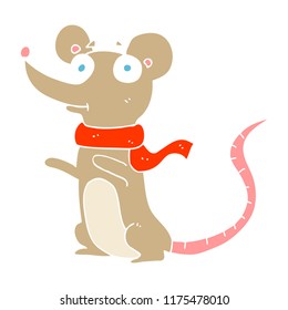 flat color illustration of mouse