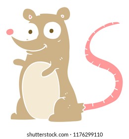 flat color illustration of mouse