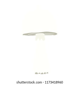 flat color illustration of mushroom