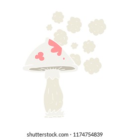 flat color illustration of mushroom