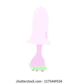 flat color illustration of mushroom