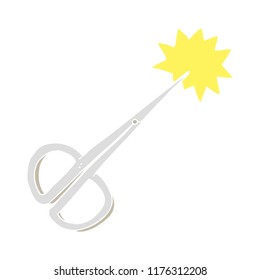 flat color illustration of nail scissors