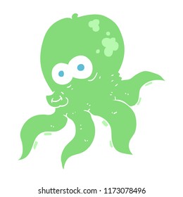 flat color illustration of octopus