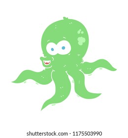 flat color illustration of octopus