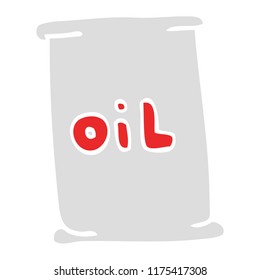 flat color illustration of oil drum