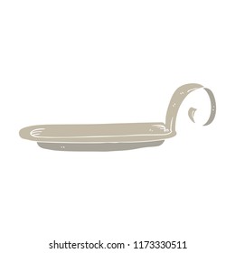 flat color illustration of old lead candle base