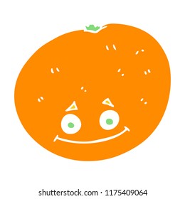 ilustración de color plano de naranja