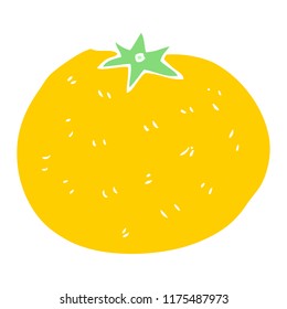 flat color illustration of orange