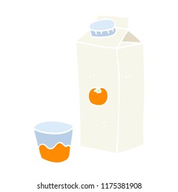 flat color illustration of orange juice