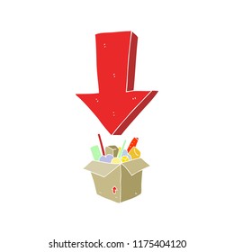 ilustración de color plano del embalaje a mover