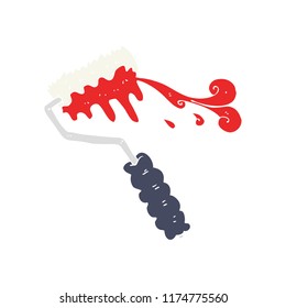 flat color illustration of paint roller