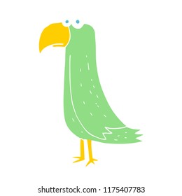 ilustración de color plano del loro