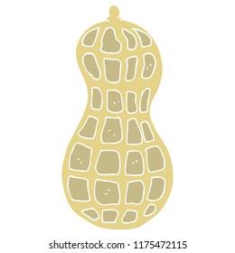 flat color illustration of peanut