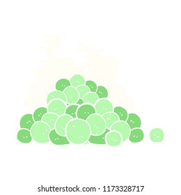 flat color illustration of peas