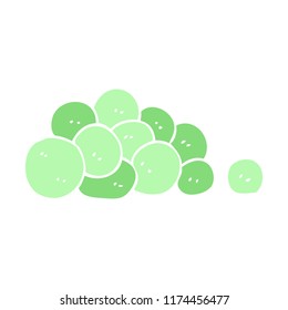 ilustración de color plano de guisantes