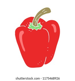 flat color illustration of pepper