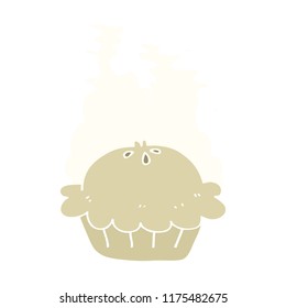 flat color illustration of pie