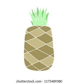 ilustración de color plano de piña