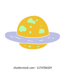 flat color illustration of planet