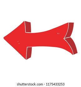 flat color illustration of pointing arrow