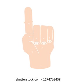 flat color illustration of pointing finger