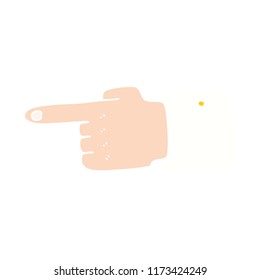 flat color illustration of pointing hand