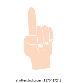 ilustración de color plano de la mano señaladora