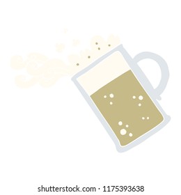 ilustração de cor plana de verter cerveja