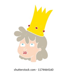 flat color illustration of queen