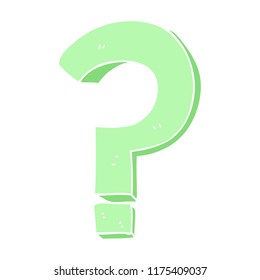 ilustración de color plano del signo de interrogación