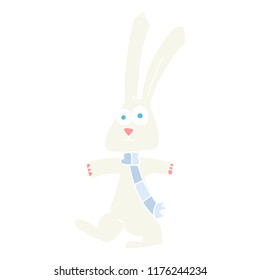 flat color illustration of rabbit