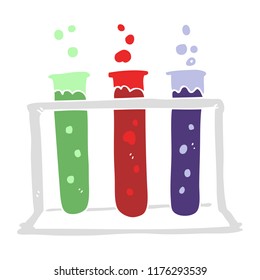 ilustración de color plano de la cremallera de tubos de ensayo