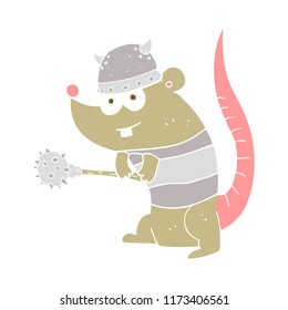 flache Farbillustration für Rattenkrieger