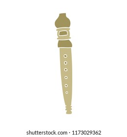 flat color illustration of recorder