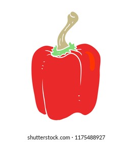 ilustración de color plano de pimienta roja