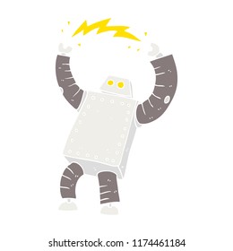 flat color illustration of robot