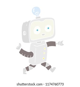 flat color illustration of robot