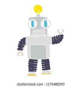 Flachfarbgrafik des Roboters
