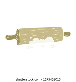 flat color illustration of rolling pin