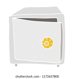 flat color illustration of safe