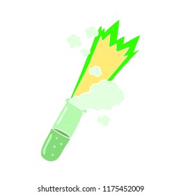 flat color illustration of science test tube