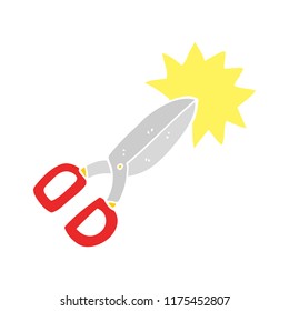 flat color illustration of scissors