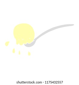 flat color illustration of scoop of icecream